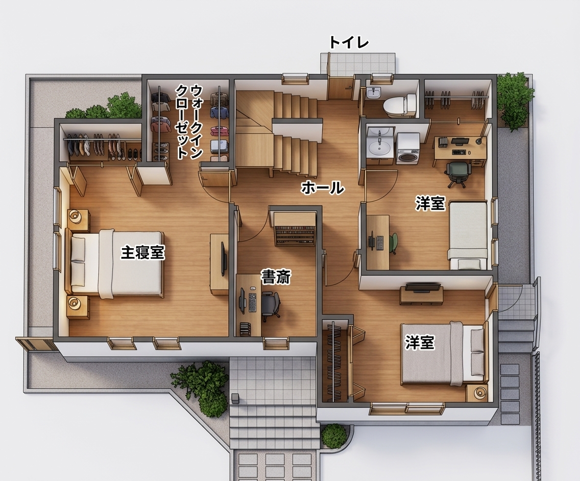 3Dスタイルの間取り図サンプル